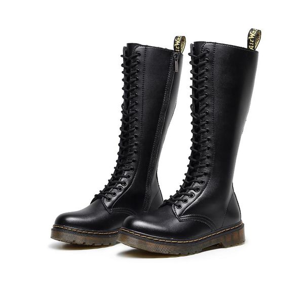 

woman knee high boots ladies winter genuine leather shoes est office lady working tight, Black