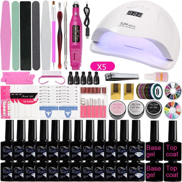 

a2 nail set led lamp for manicure set soak off gel varnish gel nail polish for art electric dril tool