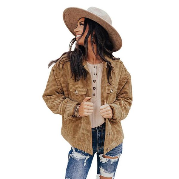 

2021 winter new solid color et women's casual cardigan loose coat, Black;brown