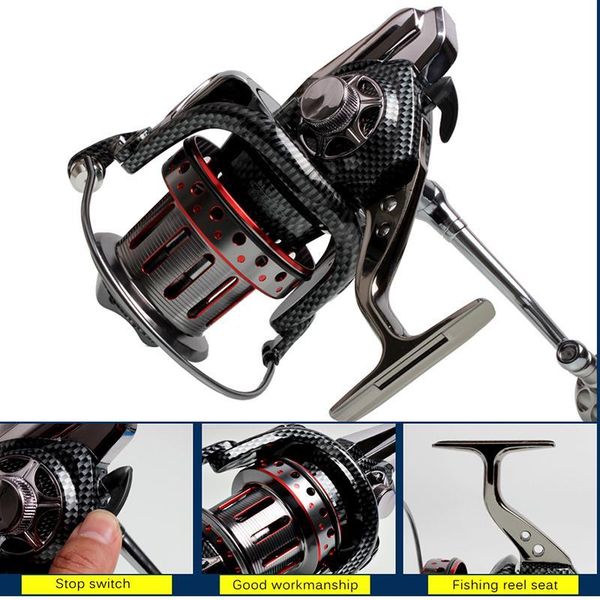 

lieyuwang 5 species 11+1bb trolling reel 1000-12000 ball bearing reels est spinning fishing baitcasting