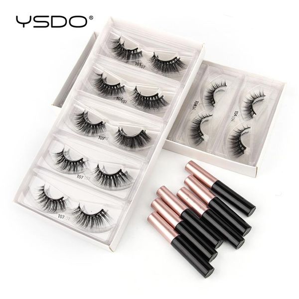

wholesale magnetic eyelashes 3d 3/20/50/100 pcs natural volume mink lashes waterproof liquid eyeliner in bulk makeup tools false