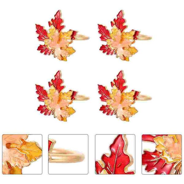 

napkin rings 4pcs holders creative thanksgiving day (assorted color)
