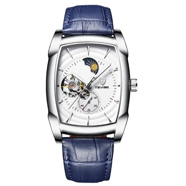 

fashion men's watch mechanical gold black hollow night light wristwatches, Slivery;brown