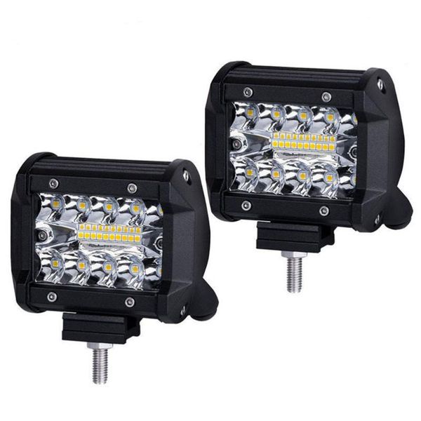 

2pcs/set 60w 20 lights double row high brightness led light roof work light(black) atv parts
