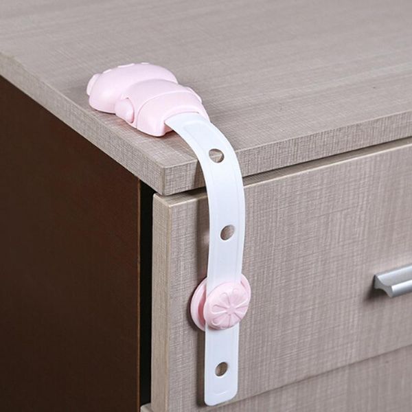 

1pc drawer door cabinet cupboard toilet safety locks baby kids care plastic straps infant protection carriers, slings & backpacks