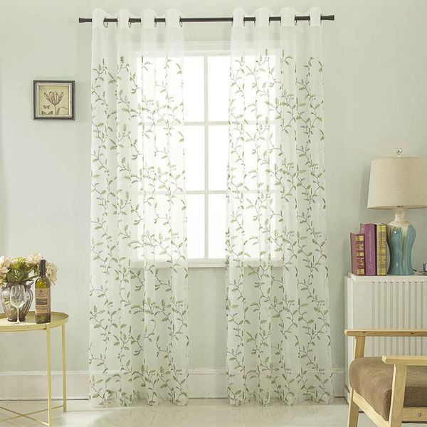 

curtain & drapes fabrics organza sheer panel curtains embroidered window screening tulle for living room kitchen