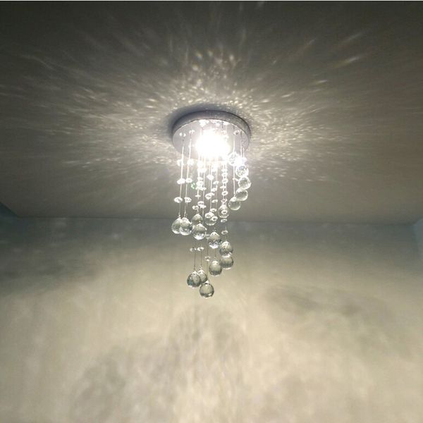 

modern spiral crystal ceiling light for home entrance stair aisle corridor chandelier home decoration led lamp