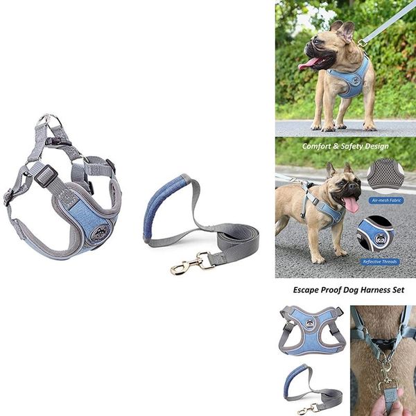 

reflective adjustable vest traction belt for dog chest harness small and medium-sized dogs collars & leashes