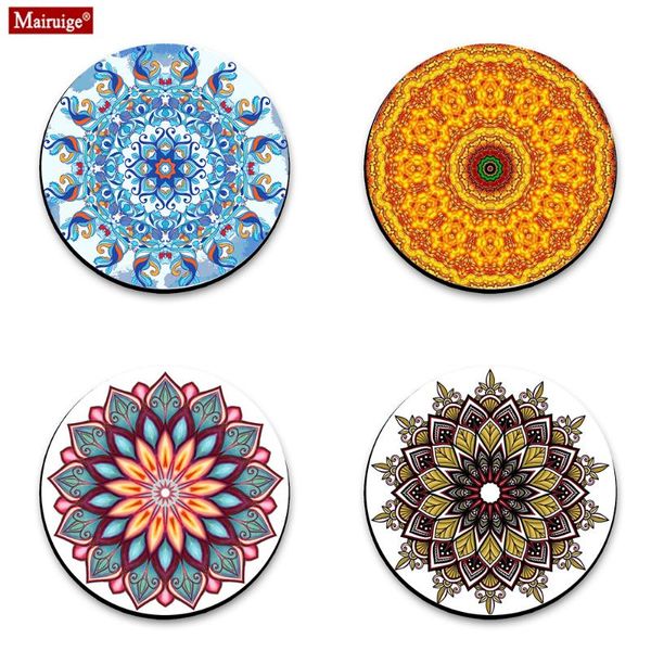 

mouse pads & wrist rests datura flowers round gaming pad color game lock edge pc pattern lapsmall supplies rubber computer desk mat 20*2