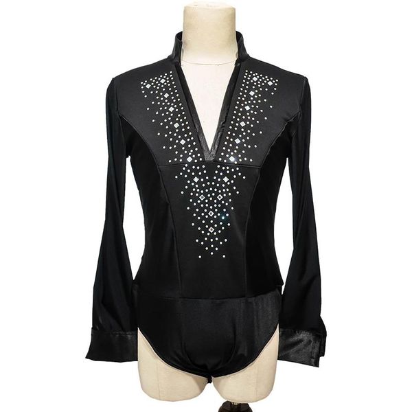

stage wear latin dance competition costumes kids boys ballroom dress suit performance clothing, Black;red