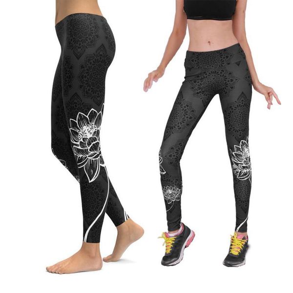 

women's leggings 1 pcs fitness exercise gym running jogging pants sweat-absorbent and comfortable, Black