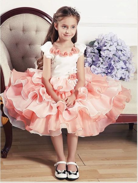 

girl's dresses 2021 children full dress girl summer clothes girls party wedding gown flower kids clothing vestido de festa infantil, Red;yellow
