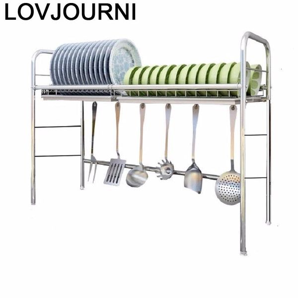 

rangement organisateur escurridor de platos stainless steel cuisine cozinha cocina organizador kitchen storage rack holder & organization
