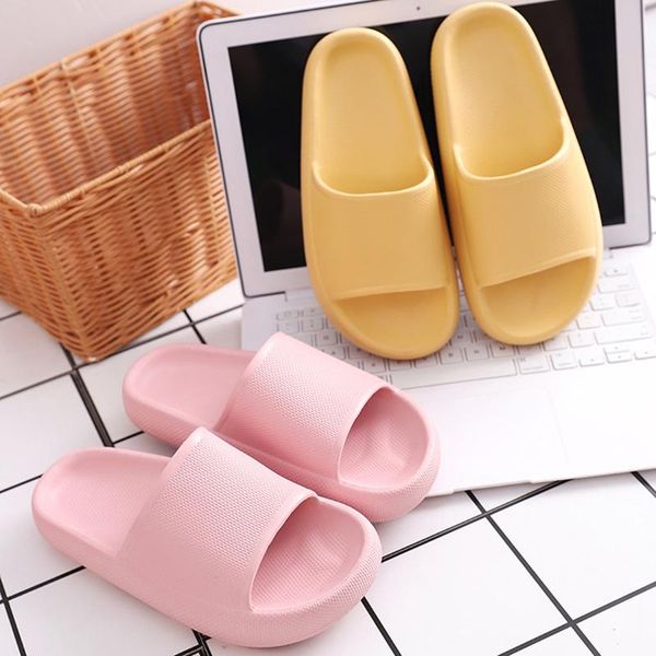 

indoor comfortable soft slippers 2021 home men women non-slip shoes couple, Black