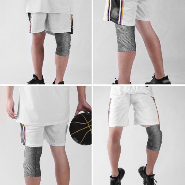 

anti slip joint brace elastic protective gear cushioned dynamic compression running knee pad sports fitness riding athletics elbow & pads, Black;gray