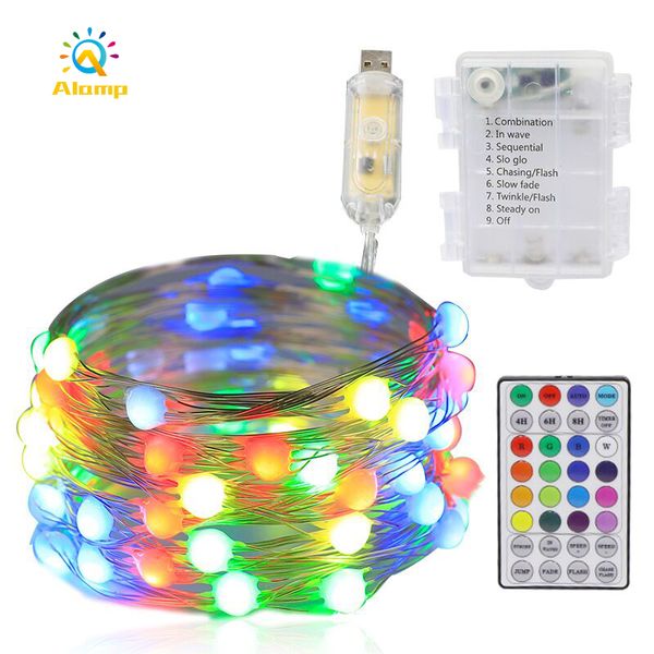 3M/5M/10M LED Kupferdraht Lichterkette Fee Girlande Batteriebetrieb Urlaubsbeleuchtung für Home Party Weihnachten Hochzeitsdekoration