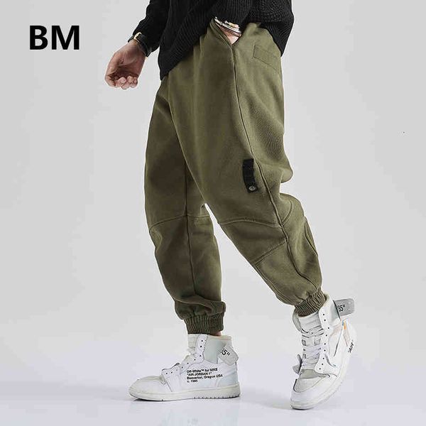 

men's pants 2021 streetwear harajuku casual sports male korean slim joggers hip hop sweatpants fashion clothes men ac, Black