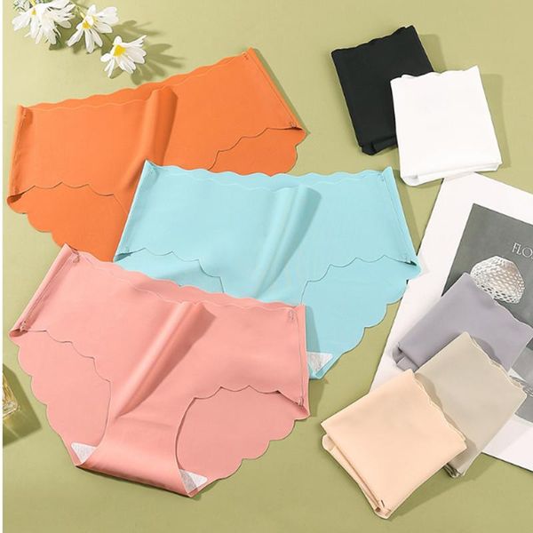 

women's panties -xl seamless women underwear female underpants briefs invisible pantys solid color comfort intimate, Black;pink