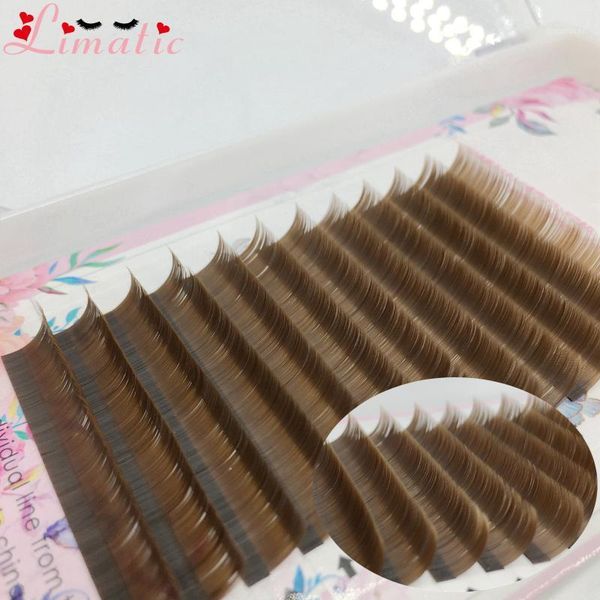 

flat brown eyelash extension makeup tools 0.12mm 0.15mm 0.20mm soft false individual lashes professional1