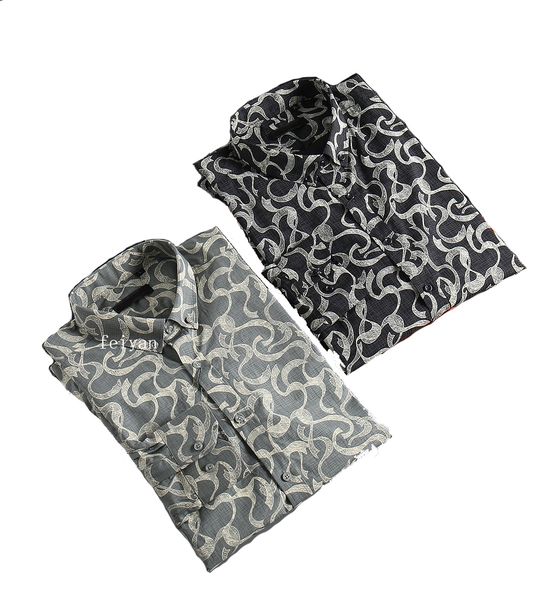 

men's casual shirts shoes spring and autumn business classic embroidery fashion long sleeve shirt -3xl#31, White;black