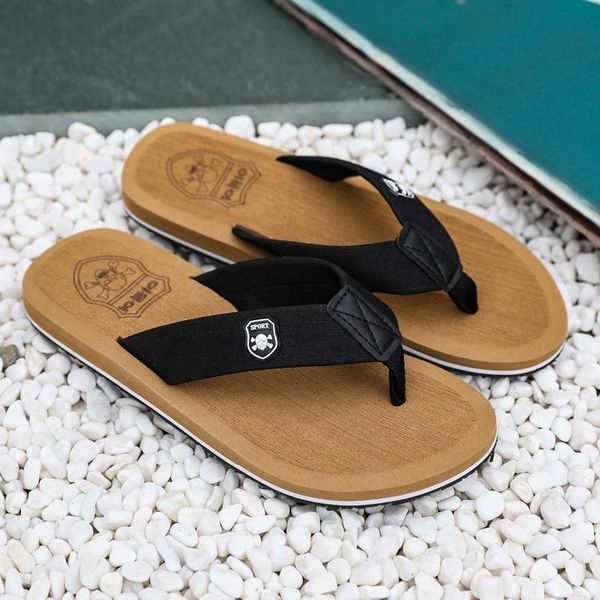 

slippers men indoor floor flat shoes summer non-slip flip flops bath home female slipper comfortable zapatillas t551, Black