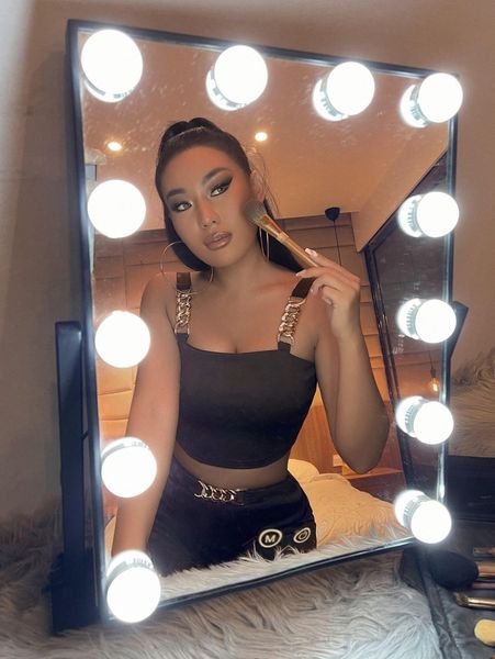 

chain detail crop cami j1jl#, White