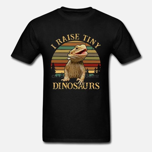 

men's t-shirts men funny t shirt fashion tshirt i raise tiny dinosaurs bearded dragon vintage version women t-shirt, White;black