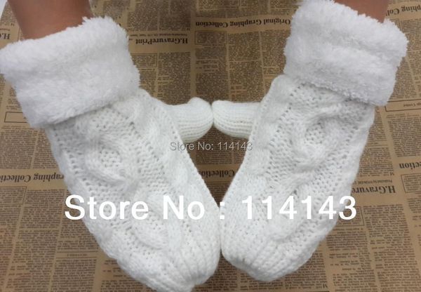 

five fingers gloves fashion women' winter fur knit mittens roll-up soft warm, Blue;gray