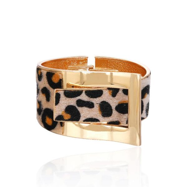 

bangle punk leopard print bracelet for women charm fashion bracelets korean bangles 2021 party jewelry, Black