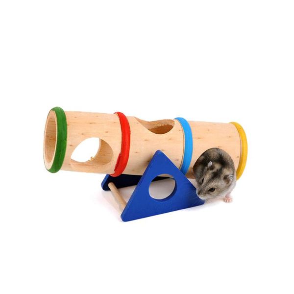 

hamster pipe luxury guinea pig cage rainbow tube toy seesaw small pet wooden animal cat toys