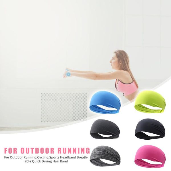 

sports headband men women breathable running yoga fitness quick drying elastic hair sweat band for outdoor cycling bands