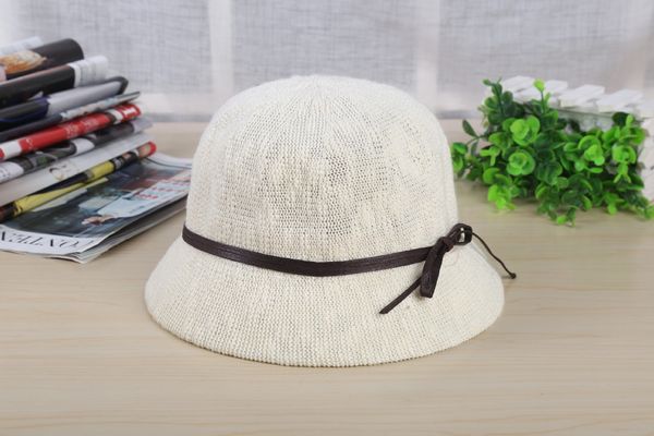 Gravata borboleta chapéu de pescador moda bacia chapéu praia viagem protetor solar chapéu de sol aba larga chapéus flexíveis para mulheres 9711B