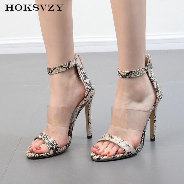 

women fashion high heels cover sandals serpentine with pvc film show shoes wbl, Black