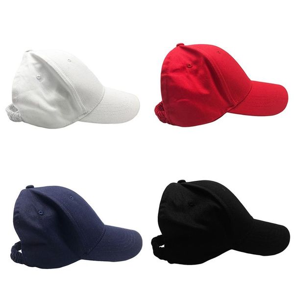 

outdoor hats hiking climbing sunshade cotton sun hat beach visor ponycaps ponytail baseball cap for women girls hx02, Black;white