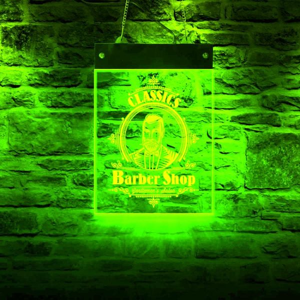 

classic barber shop business led lighting sign gentlemen's salon club wall hanging lamp acrylic light board hairdresser gift