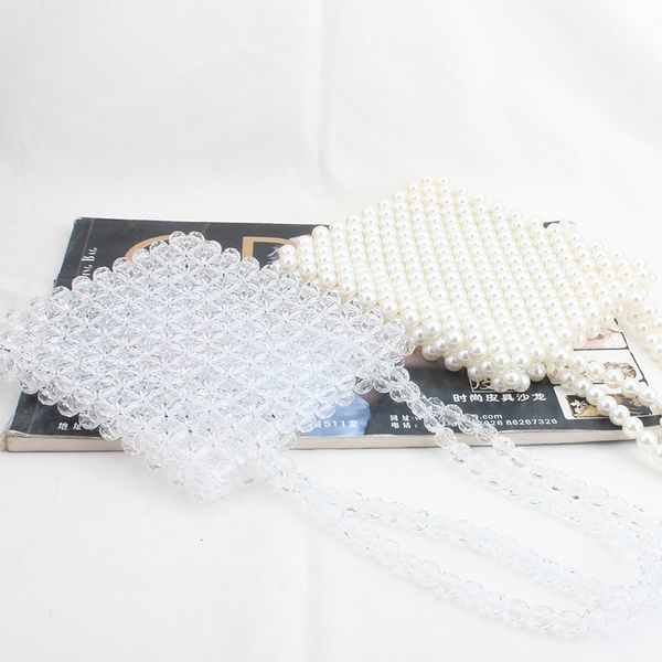 

fashion evening bag women's single shoulder 2021 handmade beaded pearl crystal
