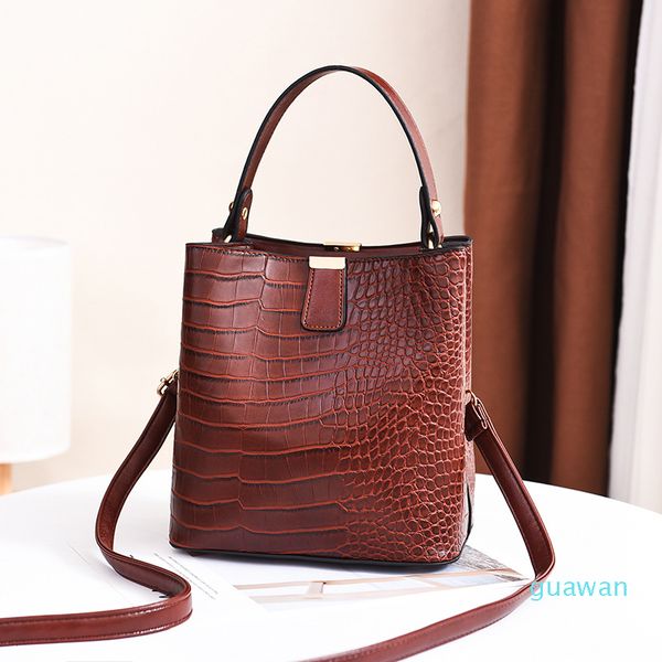 

evening bags brown litchi stripe cross-span handbag for women