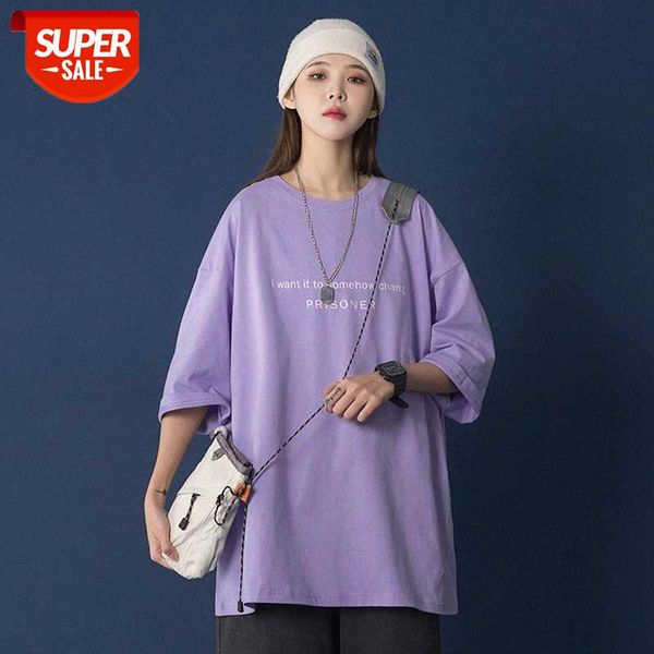 

women's short-sleeved shirt loose korean style trendy net red harajuku half-sleeved #9q0y, White