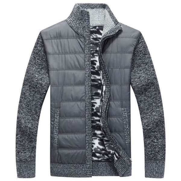 

winter men's fce sweater coat thick patchwork wool cardigan muscle fit knitted ets fashionable male clothing for autumn, Black;white