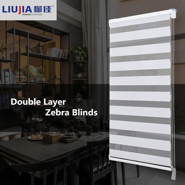

blinds custom size zebra waterproof double layer light shading window roller for washroom living room bedroom study