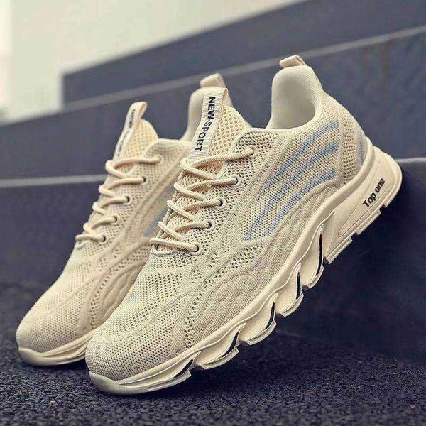 

men running shoes 2021 summer new casual korean fashion breathable flying woven running men's shoes traniers sneakers
