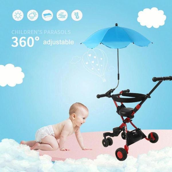 

stroller parts & accessories folding baby umbrella uv rays sunshade pushchair outdoor with rain parasol universal tool clamp protecter d8e3