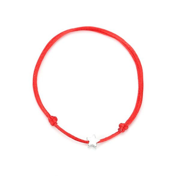 

link, chain g.ycx 5pcs/set silver stare red string friendship bracelets stainless steel adjustable lucky rope couple bracelts for women, Black
