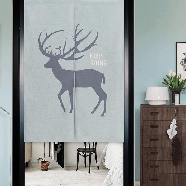 

curtain & drapes nordic grey blue elk bear geometric cafe kitchen living room curtains modern greek key dusty divider home noren
