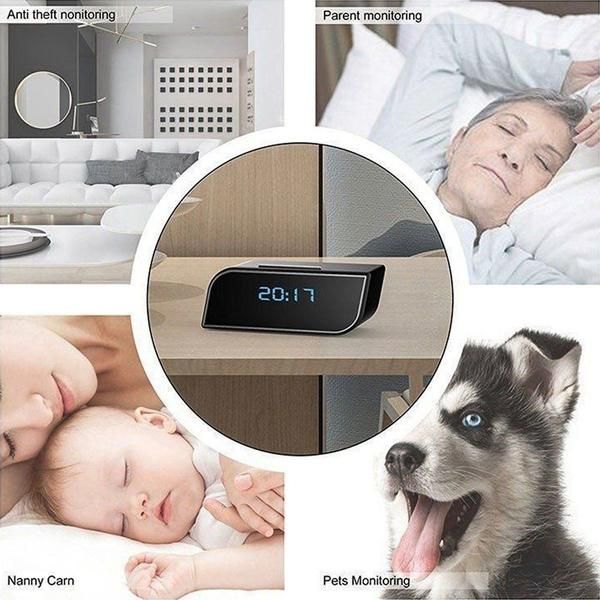 

mini cameras hd 1080p wireless wifi ip camera motion security alarm clock ir