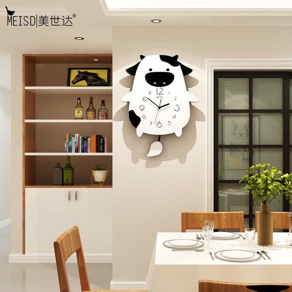 

wall clocks meisd designer cartoon clock kid room decor watch quartz silent living home horloge hanging