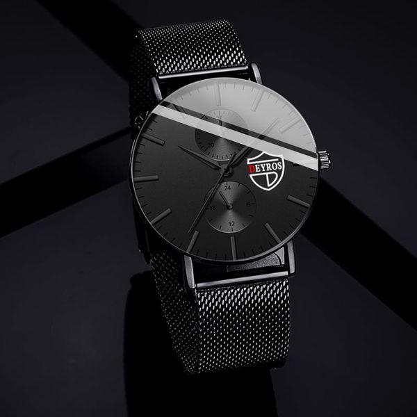 

wristwatches 2021 simple and fashionable men's watch stainless steel mesh belt quartz deyros brand business fashion, Slivery;brown