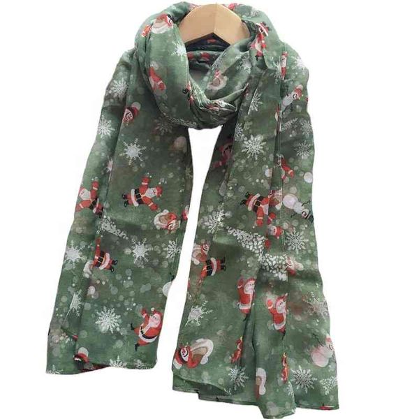 

christmas pattern printing scarf for women gifts, Blue;gray