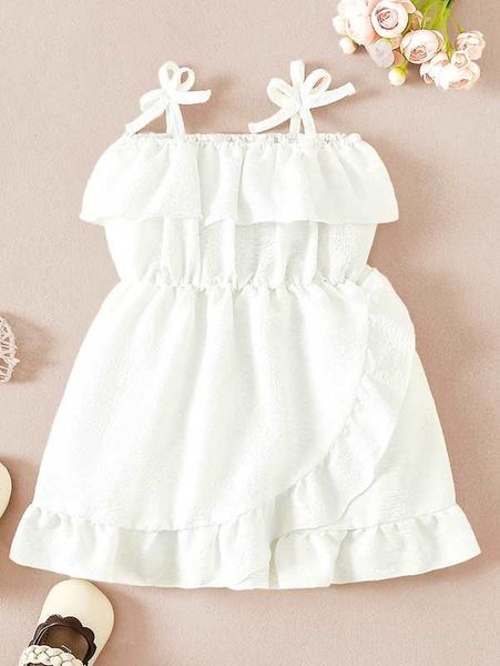 

baby bow shoulder cami dress she, Red;yellow