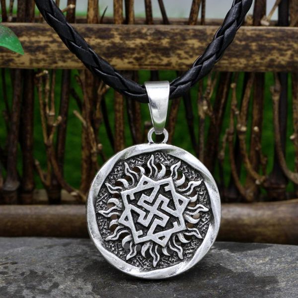 

youe shone men fern flower amulet viking celtic talisman pendant norse pagan necklace necklaces, Silver